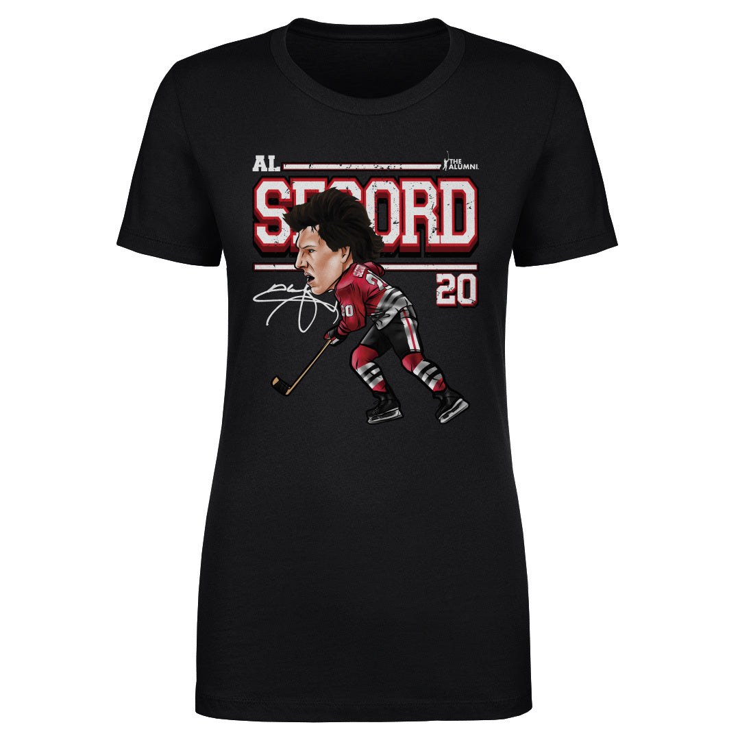 Al Secord Chicago Cartoon WHT