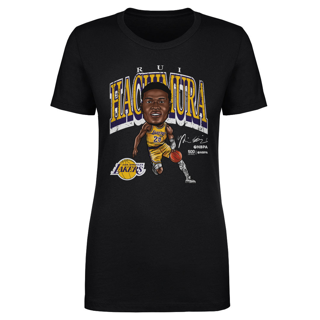 Rui Hachimura Los Angeles Lakers Cartoon WHT