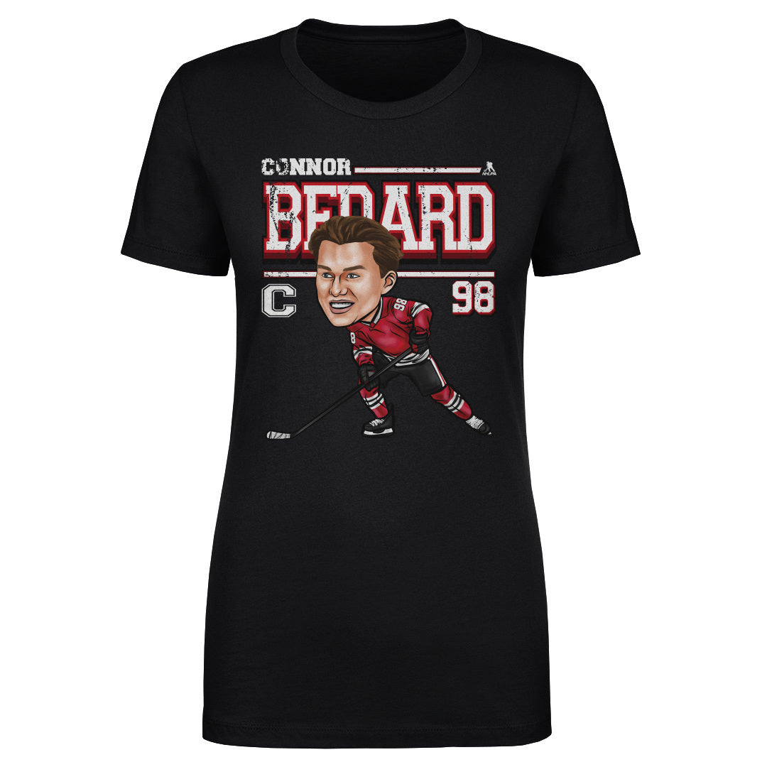 Connor Bedard Chicago Cartoon WHT