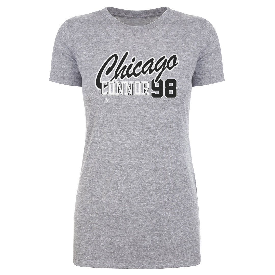 Connor Bedard Chicago Script 98 WHT