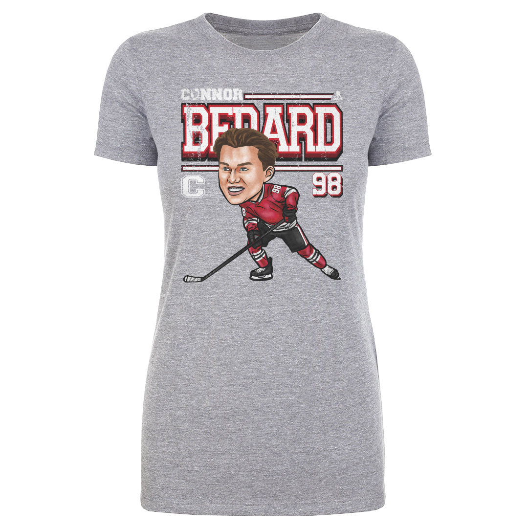 Connor Bedard Chicago Cartoon WHT