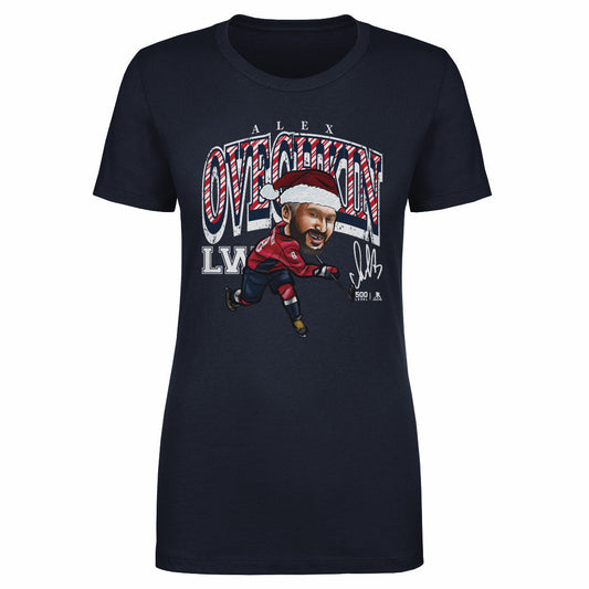Alex Ovechkin Washington Cartoon Santa Hat WHT