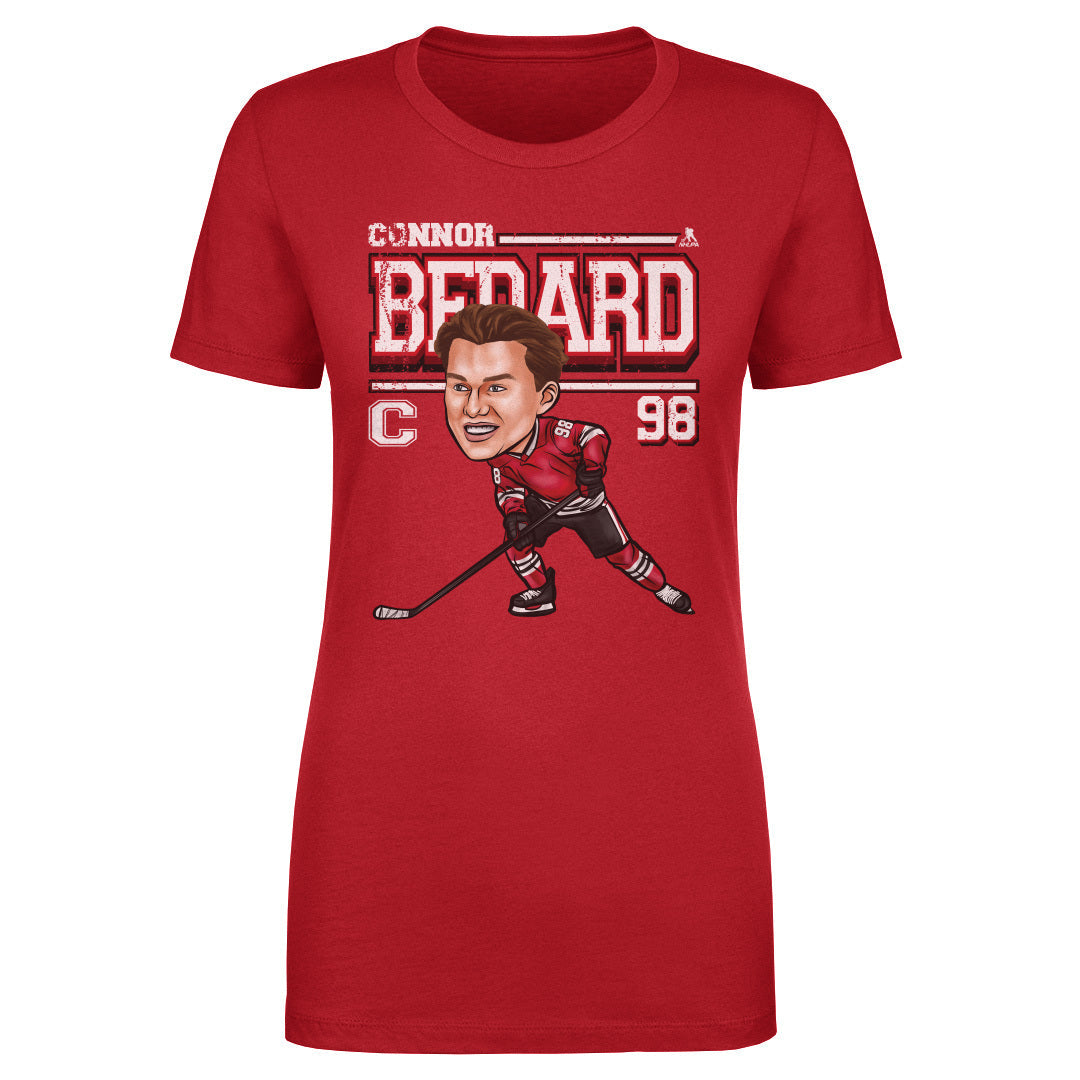 Connor Bedard Chicago Cartoon WHT