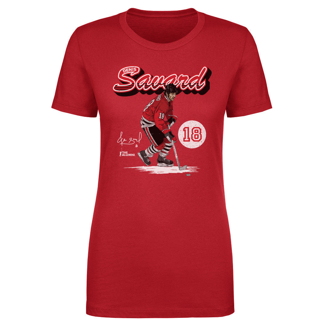 Denis Savard Chicago Retro Script WHT