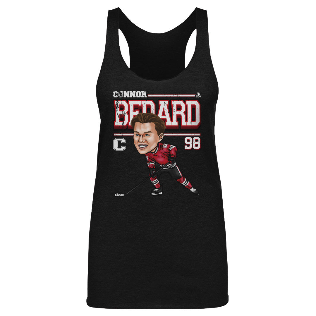 Connor Bedard Chicago Cartoon WHT