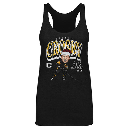 Sidney Crosby Pittsburgh Cartoon Santa Hat WHT