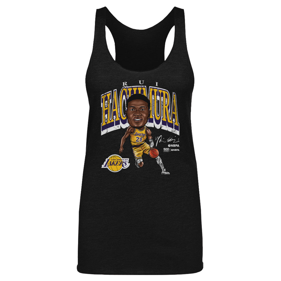 Rui Hachimura Los Angeles Lakers Cartoon WHT