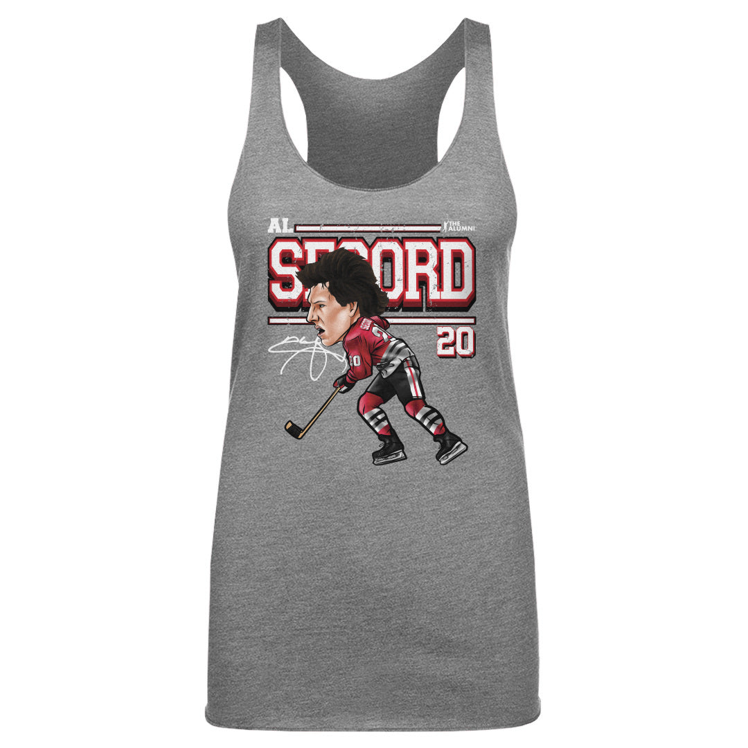 Al Secord Chicago Cartoon WHT