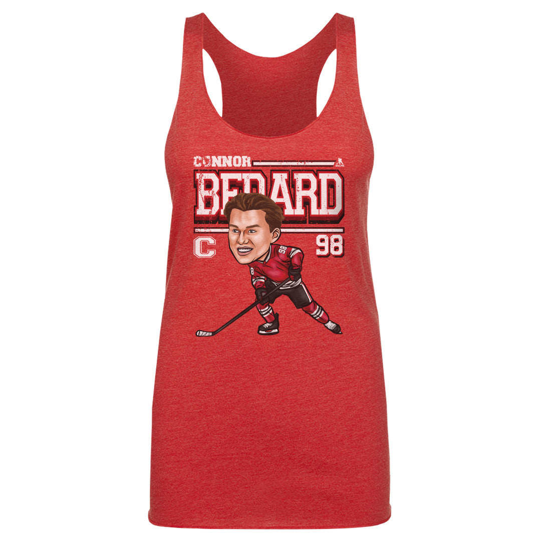 Connor Bedard Chicago Cartoon WHT