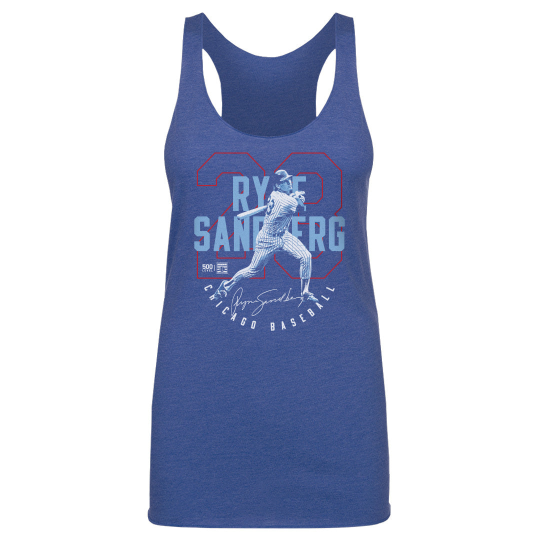 Ryne Sandberg Chicago C Outline WHT