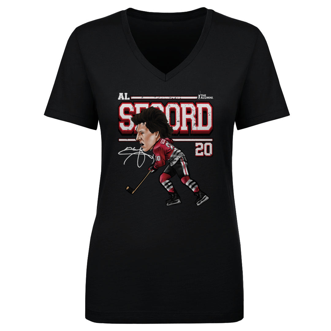 Al Secord Chicago Cartoon WHT