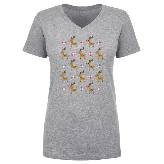 Christmas 8-bit Reindeer WHT
