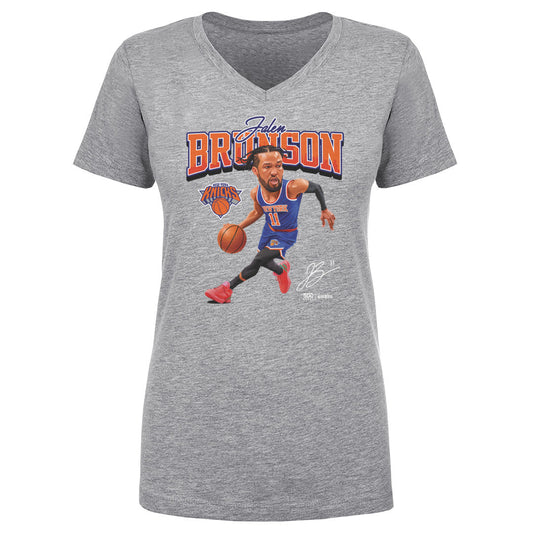 Jalen Brunson New York Knicks Caricature WHT