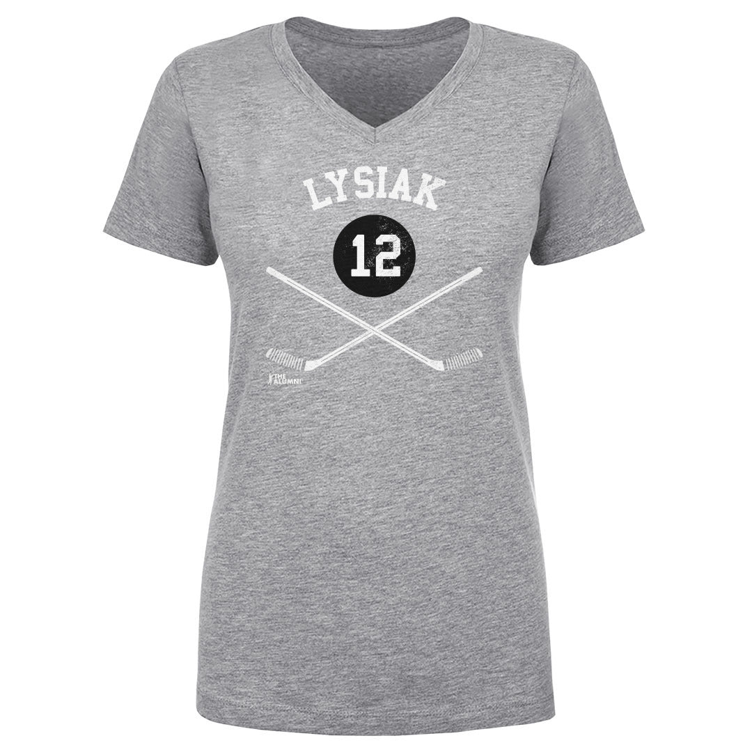 Tom Lysiak Chicago 12 Sticks WHT