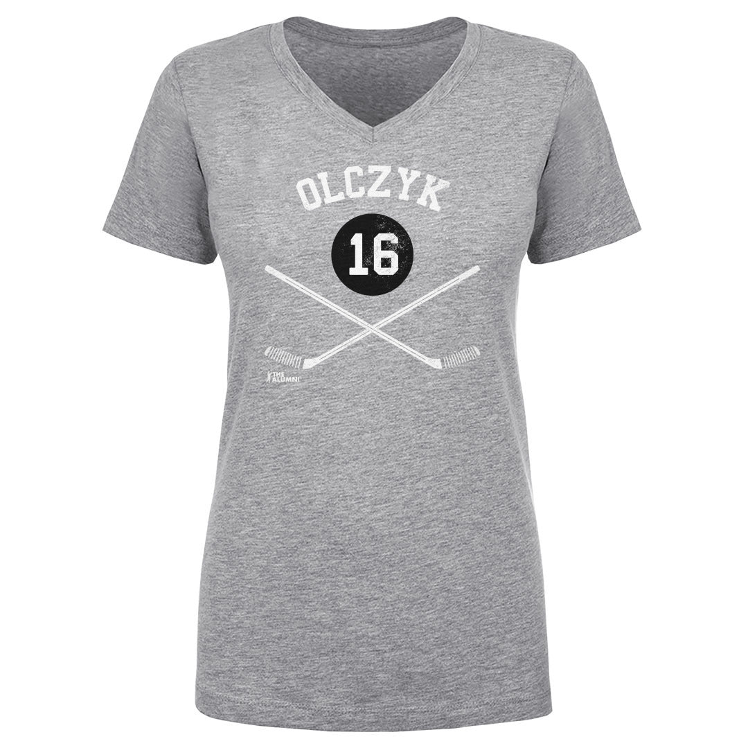 Eddie Olczyk Chicago 16 Sticks WHT