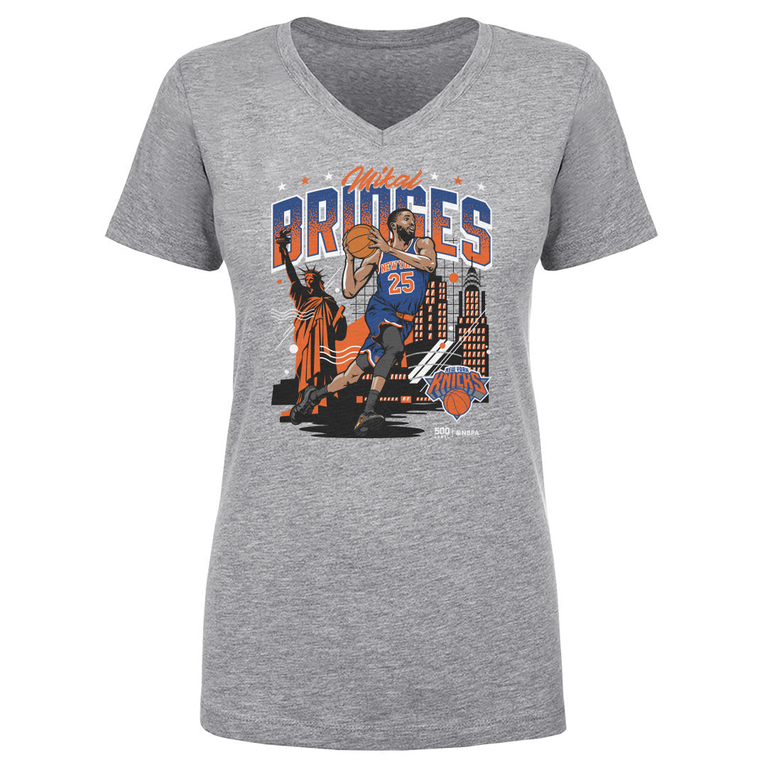 Mikal Bridges New York Knicks Skyline WHT