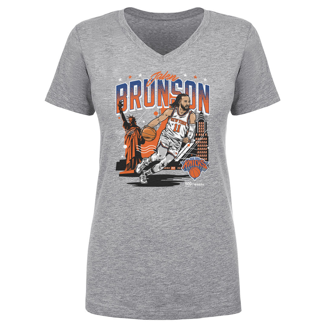 Jalen Brunson New York Knicks Skyline WHT