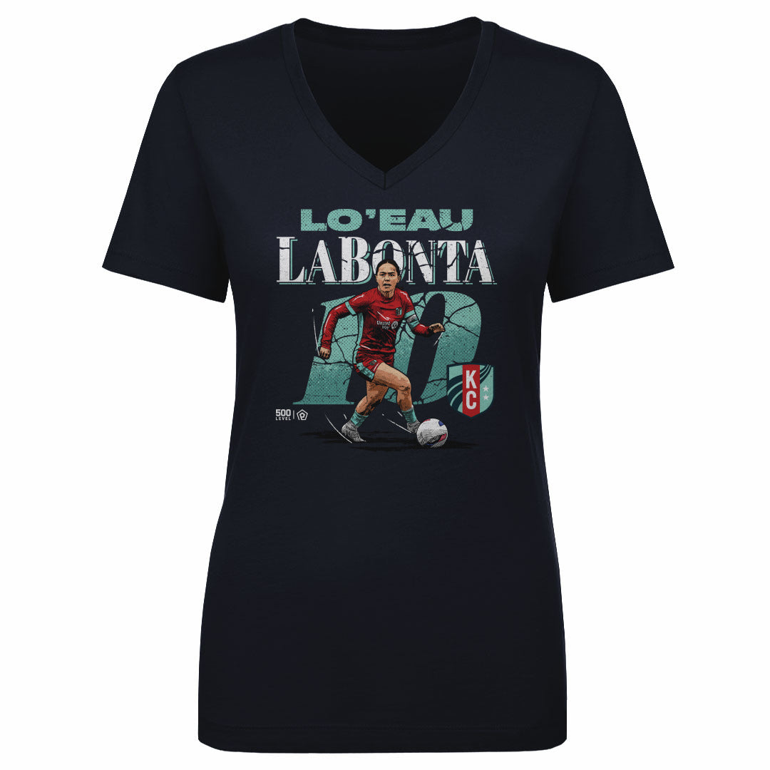 Lo'eau LaBonta Kansas City Current Cracked Number WHT