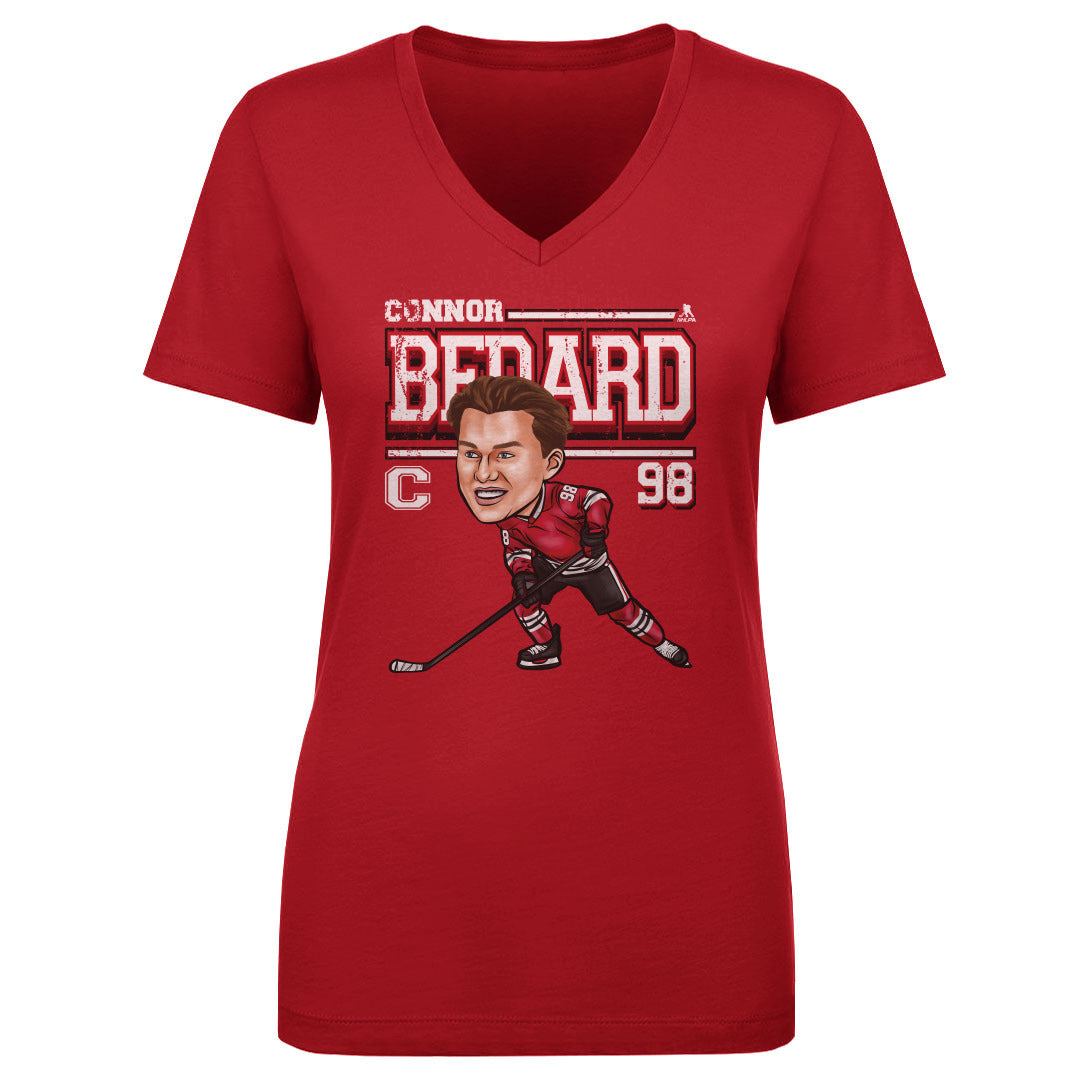 Connor Bedard Chicago Cartoon WHT