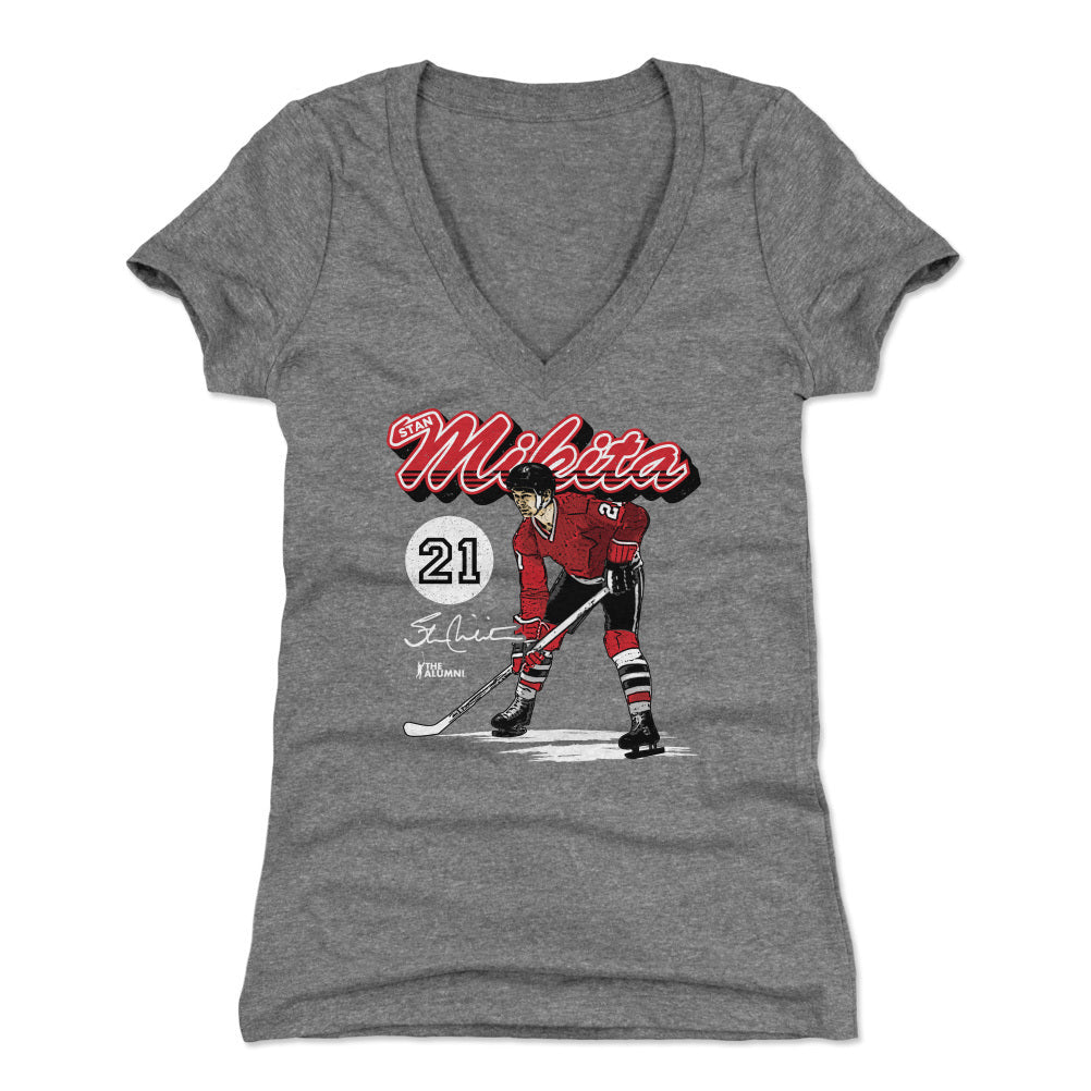 Stan Mikita Chicago Retro Script WHT