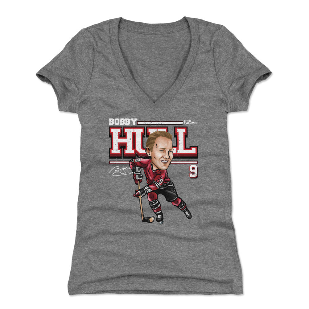 Bobby Hull Chicago Cartoon WHT