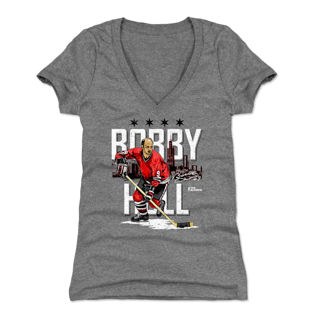 Bobby Hull Chicago Skyline WHT