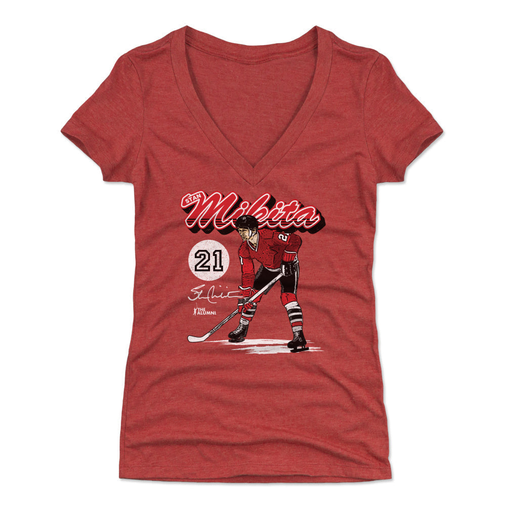 Stan Mikita Chicago Retro Script WHT