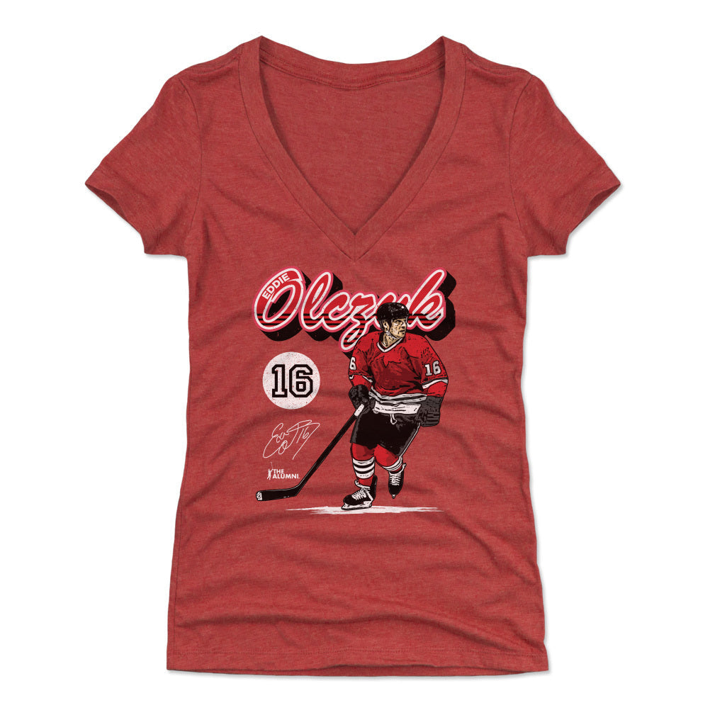 Eddie Olczyk Chicago Retro Script WHT