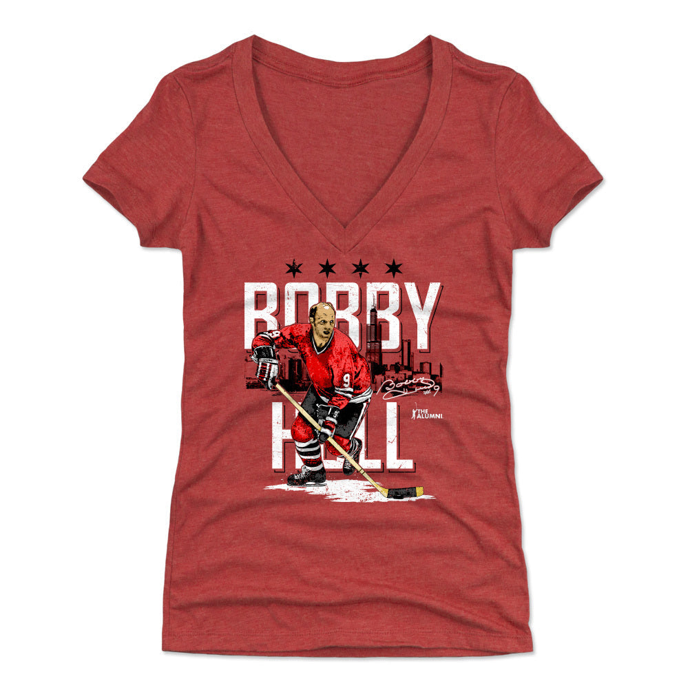 Bobby Hull Chicago Skyline WHT