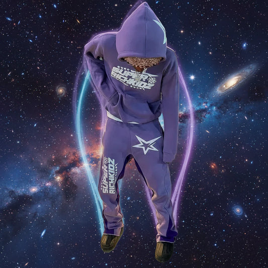 Y2K Heatwave: Oversized Flared Hoodie Set – LV Street Echo Edition