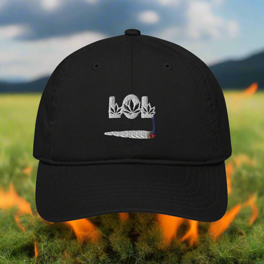 Zero Chill, Full Leaf: LOL Pot Burn Organic Dad Hat