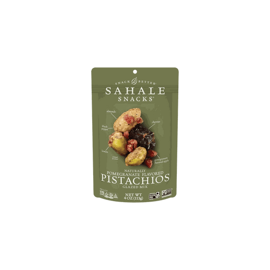 SAHALE SNACKS: Pomegranate Pistachios Glazed Mix Nut Blend, 4 oz