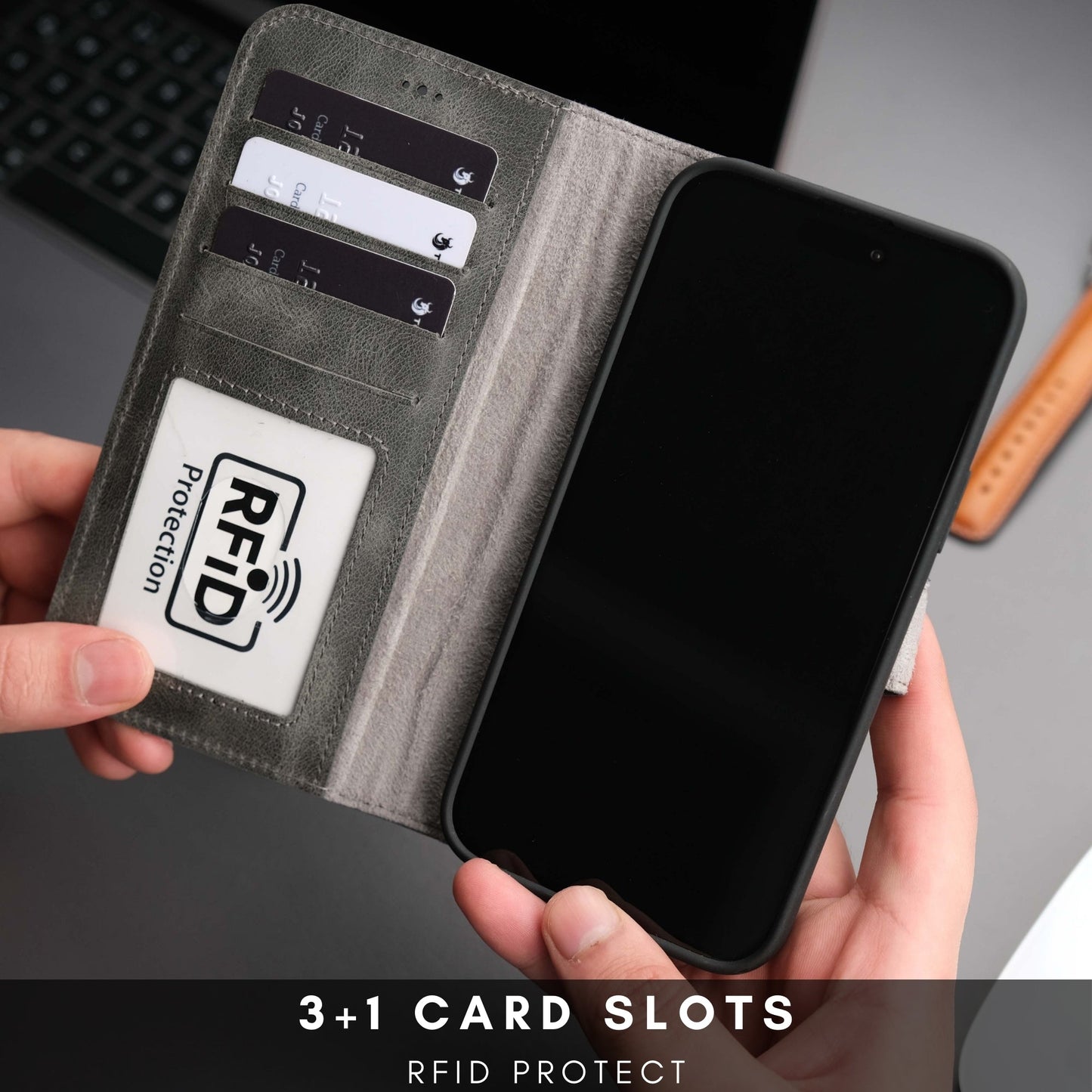 Casper iPhone 16 Wallet Case Leather MagSafe