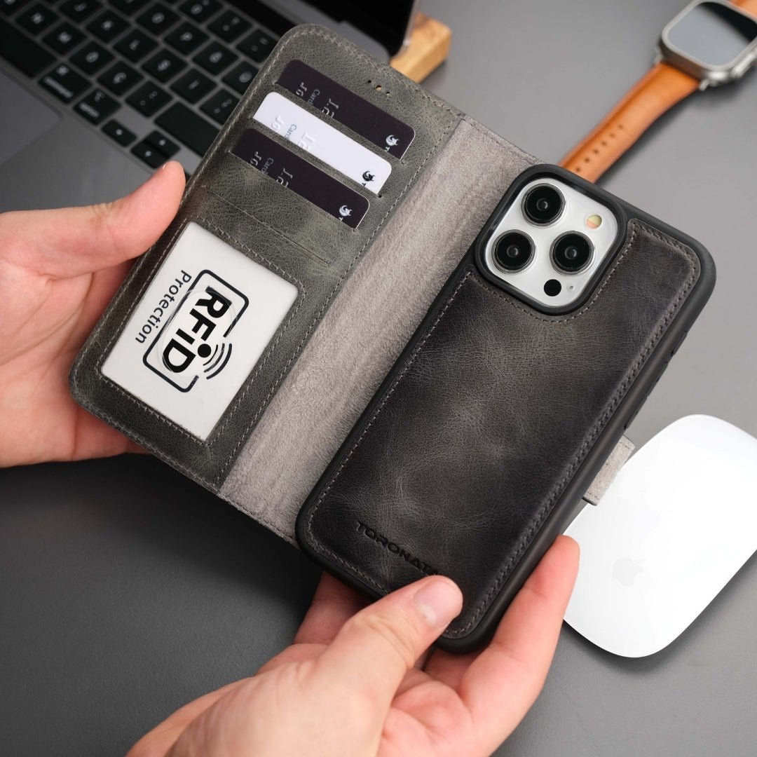 Casper iPhone 16 Pro Wallet Case Leather MagSafe