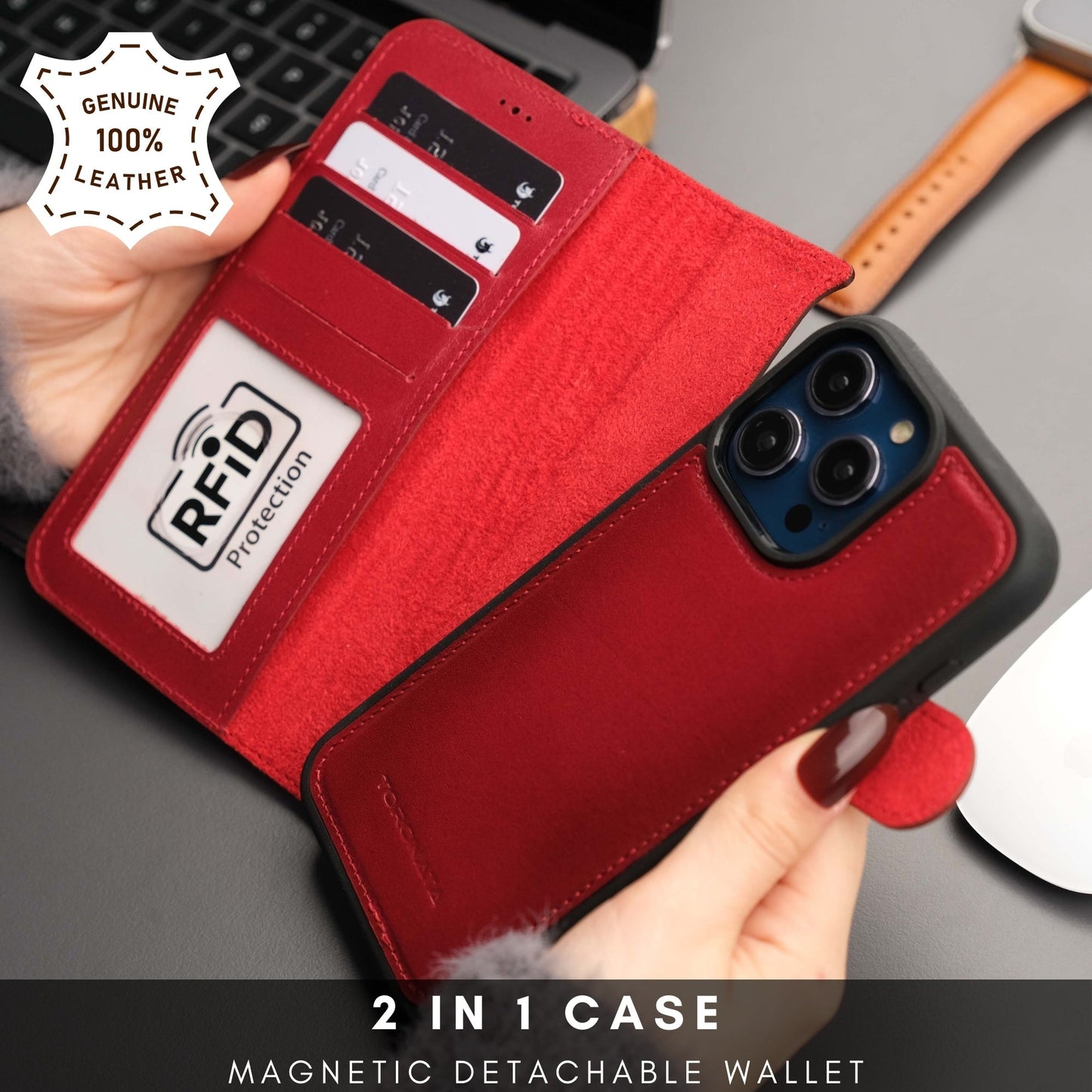 Casper Leather iPhone 14 Pro Wallet Case | MagSafe