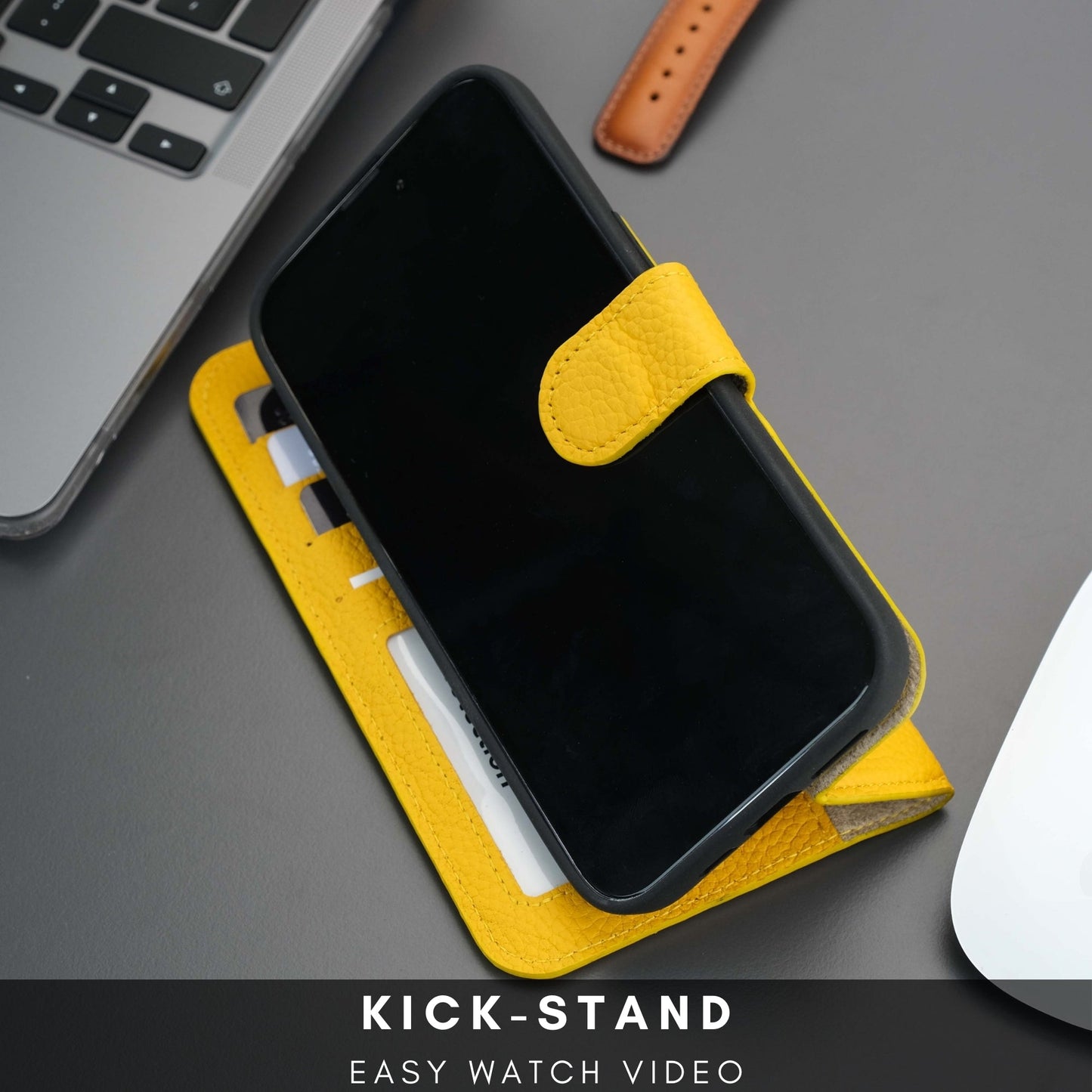 Casper Leather iPhone 15 Pro Max Wallet Case | Detachable MagSafe Compatible RFID Protection