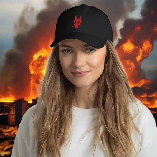 Lil Devil Dad Hat Adjustable Cotton Twill Low Profile Streetwear Cap With Curved Visor