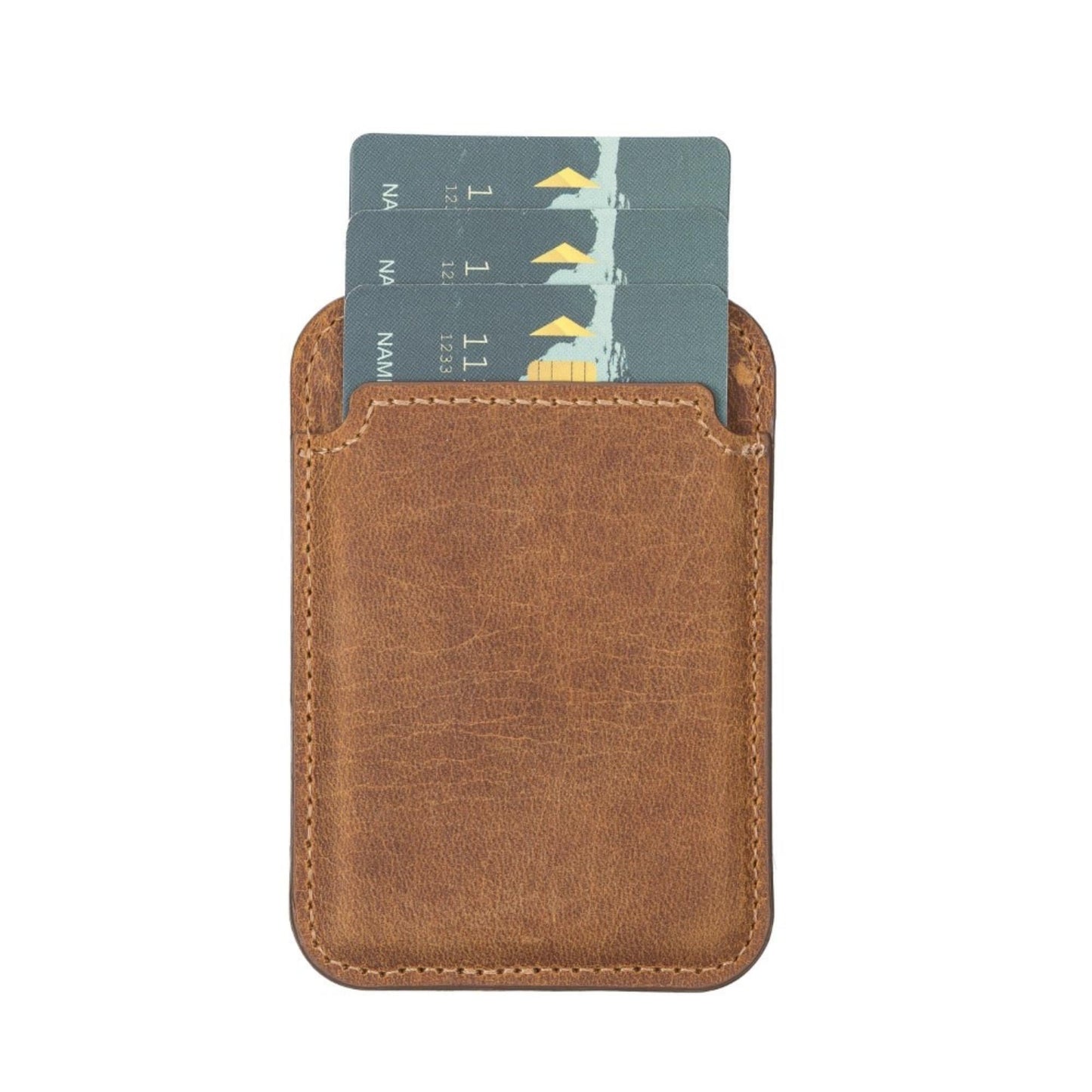 Cortland Full-Grain Leather Card Holder Wallet with Magnet