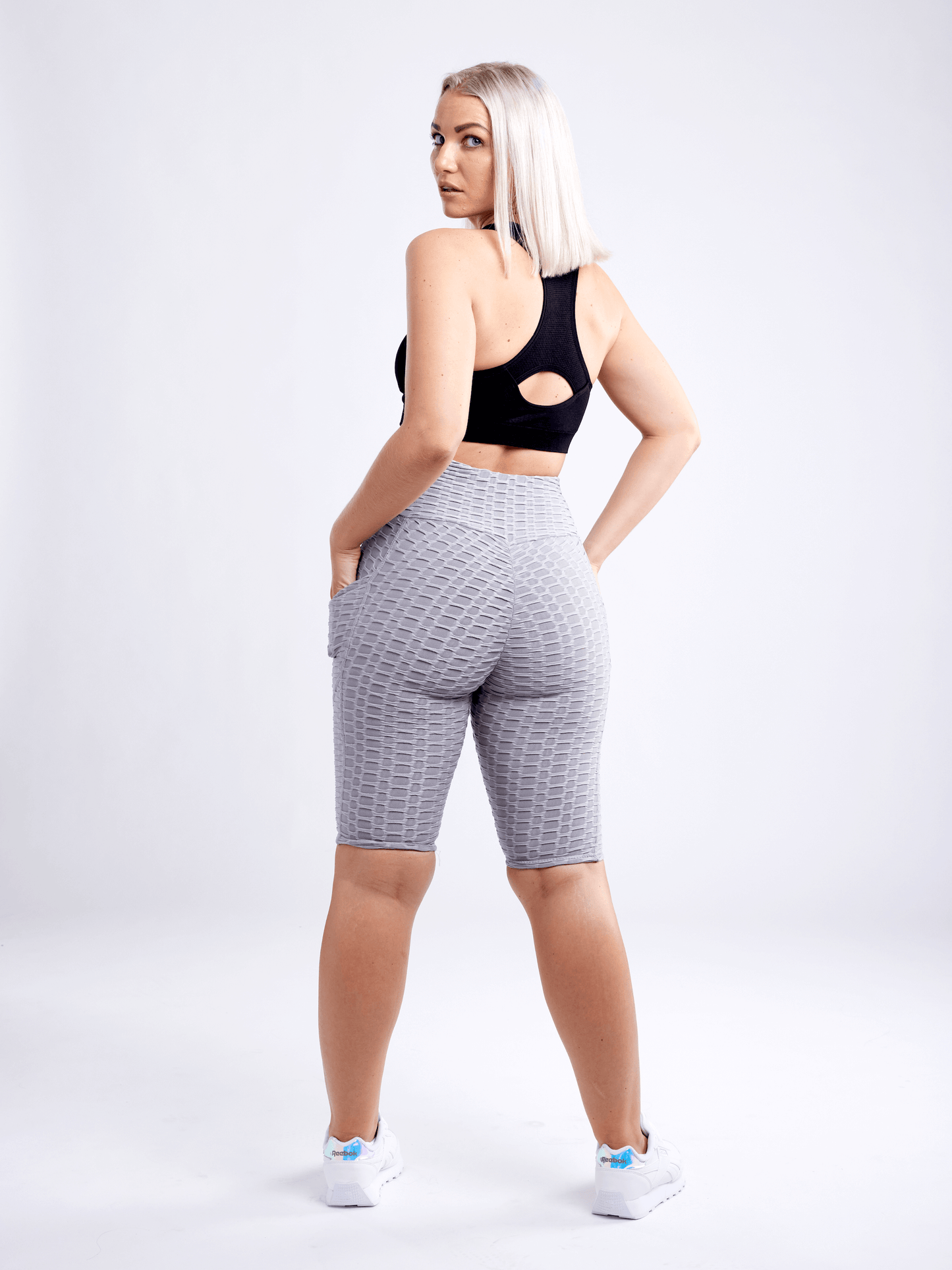 JupiterGear High-Waisted Scrunch Yoga Shorts with Hip Pockets