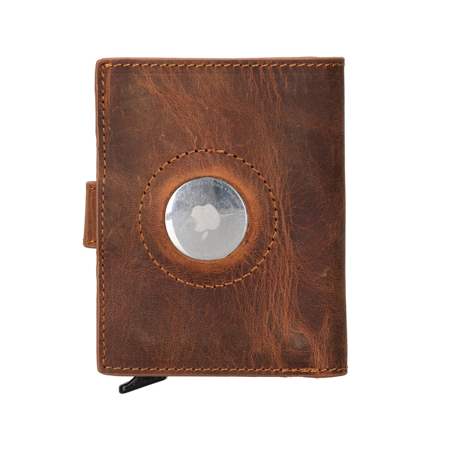 Douglas Genuine Leather Pop-Up Wallet with AirTag Slot - RFID Blocking Cardholder