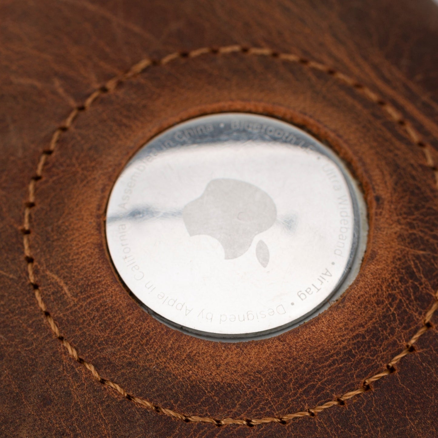 Douglas Genuine Leather Pop-Up Wallet with AirTag Slot - RFID Blocking Cardholder