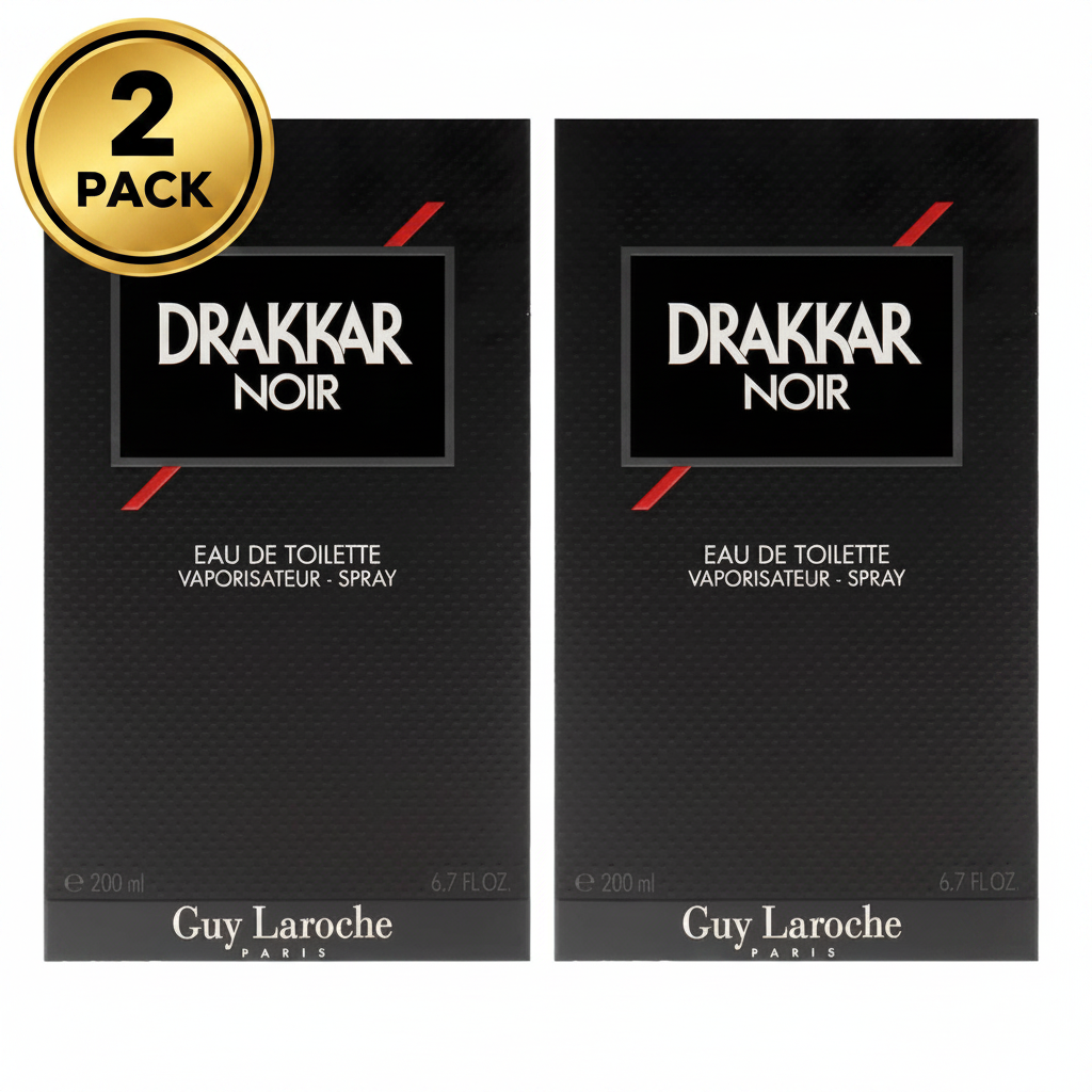Drakkar Noir by Guy Laroche Eau De Toilette Spray 3.4 oz (2-Pack)