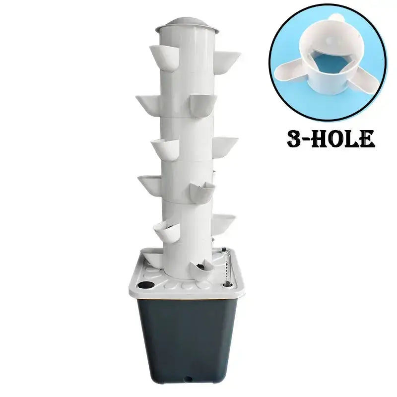 6 Layers 18 Plants Sites NFT Hydroponics Growing System Vertical Tower Gardern Greenhouse Kit for Leaf Vegetables