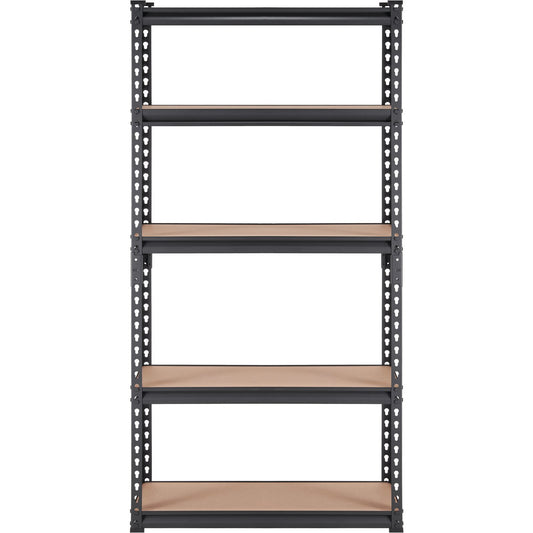 VEVOR Storage Shelving Unit, 5-Tier Adjustable, 2000 lbs Capacity, Heavy Duty Garage Shelves Metal Organizer Utility Rack, Black, 30" L x 12" W x 60" H for Kitchen Pantry Basement Bathroom Laundry