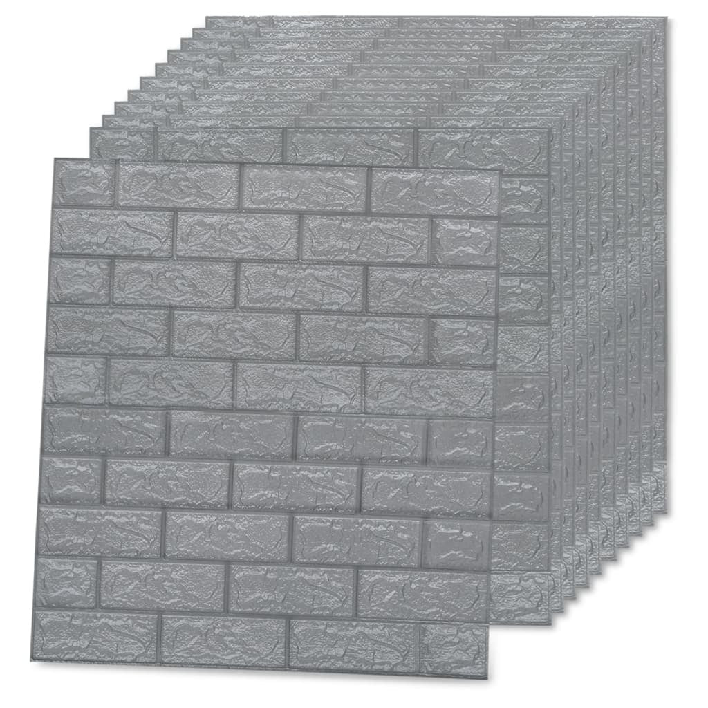 3D Wallpaper Bricks Self-adhesive 20 pcs Anthracite