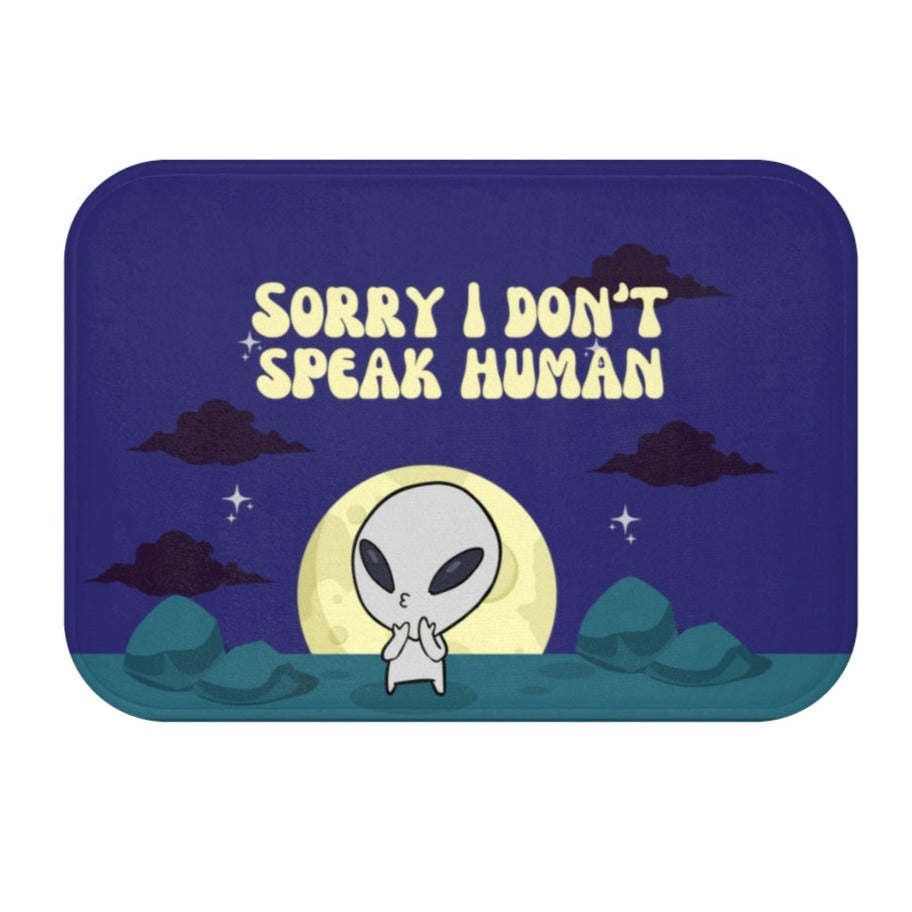 Funny Alien Bath Mat