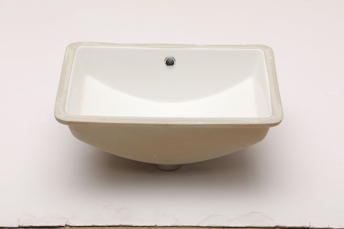 Bathroom Undermount Vessel Sink Pure White Porcelain Ceramic Lavatory Vanity Sink