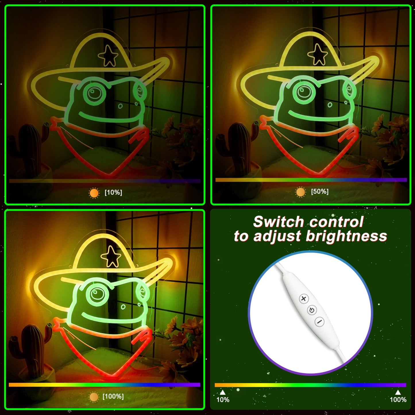 1pc Cowboy Frog LED  Neon Light Sign - Bright & Vibrant On/Off Switch - Energy-Saving, Durable Design - Ideal for Business Bars, Pubs, and Bedroom - No Battery Required