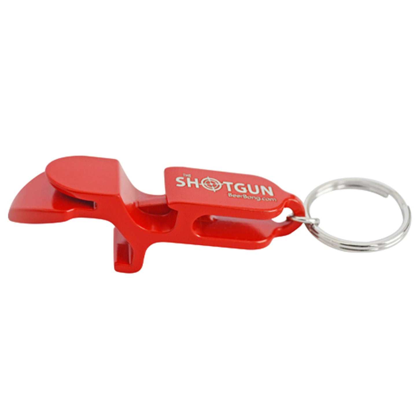 Metal Shotgun Key Chain - Can and Bottle Beer Bong