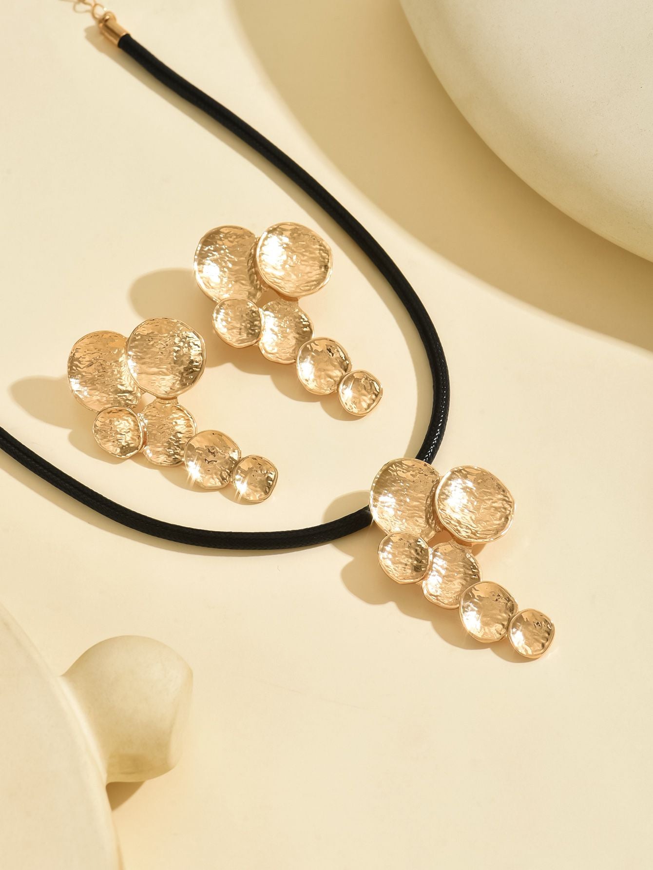 14K gold plated Golden Petals  Jewelry Set - Elegant and Timeless
